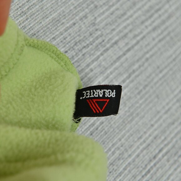 LL Bean 90s Fleece Polartec Thermal Oversized Mock Neck Lime Green Jacket Sz 2XL - Picture 12 of 16